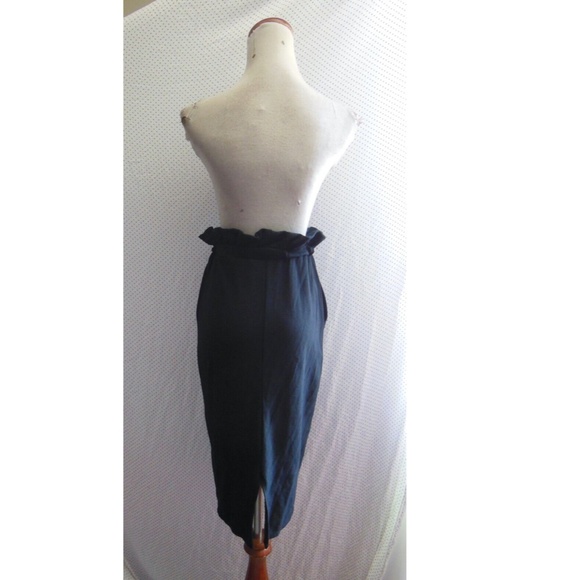 NEW KATIE MAY Black Knit RUFFLE WAIST Always Trending PENCIL Pocket SKIRT S - Picture 15 of 16